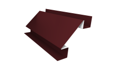 Планка угла внутреннего сложного Блок-Хаус новый Grand Line 0,45 ПЭ с пленкой RAL 3005 красное вино (2м)