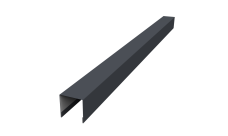 Планка вертикальная лицевая для забора жалюзи Palermo Grand Line 0,5 PurLite Matt RAL 7024 мокрый асфальт (3м)