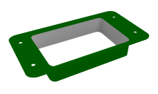 Приемник воды прямоугольный Vortex Lite PE RAL 6002 лиственно-зеленый