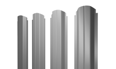 Штакетник П-образный A фигурный Grand Line 0,5 Satin RAL 7004 сигнальный серый