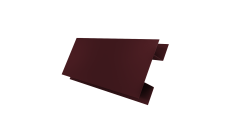 Планка H-образная Блок-Хаус new Grand Line 0,45 PE-Double с пленкой RAL 3005 красное вино (2м)