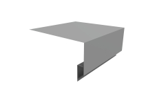 Планка околооконная сложная Блок-Хаус новый Grand Line 250х75х27 0,45 ПЭ с пленкой RAL 9006 бело-алюминиевый (2м)