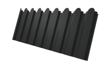 Профнастил С20A фигурный Grand Line 0,5 Velur X RAL 7016 антрацитово-серый