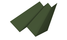 Угол внутренний фибросайдинга Slim 0,5 Satin Matt TX RAL 6020 хромовая зелень (3м)