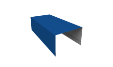 Крышка для забора из сайдинга Блок-хаус new Grand Line 0,4 PE RAL 5005 сигнальный синий (2,5м)