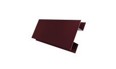 Планка H-образная стыковочная сложная 0,5 Satin с пленкой RAL 3005 красное вино (2м)