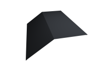 Планка конька плоского 190х190 0,45 Drap TX RAL 7024 мокрый асфальт (3м)