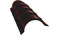 Планка конька полукруглого Grand Line 0,5 PurLite Matt RAL 8017 шоколад (1,97м)