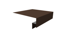 Планка околооконная сложная Блок-Хаус new 250х50х27 Grand Line 0,5 Satin с пленкой RAL 8017 шоколад (2м)