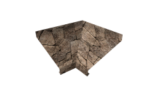 Угол отлива внутренний 250 Grand Line 0,45 Print Elite с пленкой King Stone TwinColor