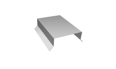 Парапетная крышка прямая 100мм 0,45 PE-Double с пленкой RAL 9003 сигнальный белый (2,5м)