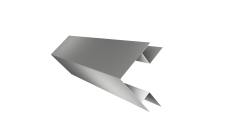 Планка угла внешнего сложного Экобрус Grand Line 0,45 PE с пленкой RAL 9006 бело-алюминиевый (3м)