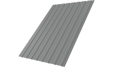 Профнастил С10R Grand Line 0,45 PE RAL 9006 бело-алюминиевый