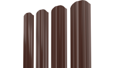 Штакетник Твин XL фигурный Grand Line 0,5 Сатин RAL 8017 шоколад
