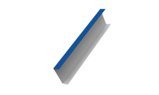 Декоративная накладка на столб универсальная 60х60 для забора жалюзи 0,45 PE RAL 5005 сигнальный синий (3м)