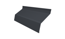 Ламель забора жалюзи Milan new gofr Grand Line 0,5 PurLite Matt RAL 7024 мокрый асфальт