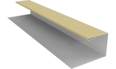 Планка П-образная Блок-Хаус новый Grand Line 0,45 ПЭ с пленкой RAL 1014 слоновая кость (2м)