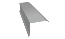 Планка торцевая 80х100 Grand Line 0,5 Satin с пленкой RAL 9006 бело-алюминиевый (2м)