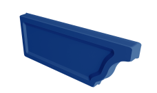 Заглушка желоба левая Vortex Project 210мм RAL 5005 сигнальный синий