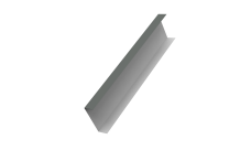 Декоративная накладка на столб универсальная 80х80 для забора жалюзи 0,45 PE RAL 7005 мышино-серый (3м)