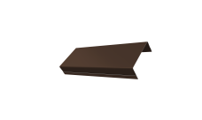 Ламель обратная стартовая/финишная забора жалюзи Texas 53мм для калиток и ворот (с заполнением ламелями 125) Grand Line 0,5 Atlas X RAL 8017 шоколад