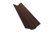 Планка ендовы верхней фигурной 70х70 Grand Line 0,5 PurPro с пленкой RAL 8017 шоколад (3м)