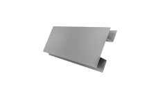 Планка H-образная стыковочная сложная Grand Line 0,45 PE с пленкой RAL 9006 бело-алюминиевый (2м)