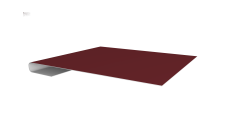 Планка завершающая 0,5 Satin с пленкой RAL 3005 красное вино (2м)