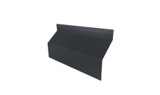 Ламель забора жалюзи Milan Slim стартовая/финишная для калиток и ворот Grand Line 0,5 Rooftop Бархат RAL 7024 мокрый асфальт