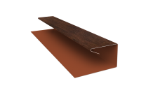 Планка П-образная завершающая сложная Корабельная Доска Grand Line 0,45 Print Premium Cherry Wood Dark FTC (2м)