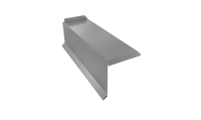 Планка торцевая сегментная 30мм Левая 0,45 PE с пленкой RAL 9006 бело-алюминиевый