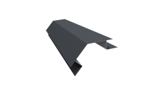 Планка угла внешнего сложного 135 градусов Блок-Хаус новый Grand Line 0,45 Drap RAL 7024 мокрый асфальт (2м)