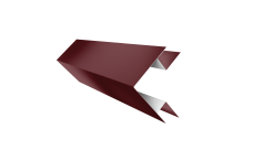 Планка угла внешнего сложного Экобрус Grand Line 0,45 Drap ТХ RAL 3005 красное вино (3м)