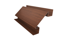Планка угла внутреннего сложного Экобрус Grand Line 0,45 Print Elite Choco Wood TwinColor (3м)