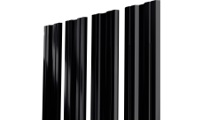 Штакетник Твин XL с прямым резом Grand Line 0,5 Сатин RAL 9005 черный