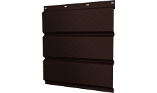 Софит металлический Классик v01 Grand Line полная перфорация 0,5 Rooftop Бархат с пленкой RAL 8017 шоколад
