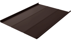 Фальц двойной стоячий Grand Line 0,45 Drap TX с пленкой на замках Drap TwinColor RAL 8017 шоколад