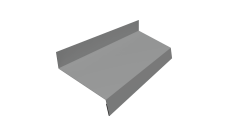 Отлив простой 70 Grand Line 0,45 PE с пленкой RAL 9006 бело-алюминиевый (2м)