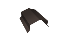 Парапетная крышка угольная 100мм 0,45 Drap-double TX RR 32 темно-коричневый (3м)