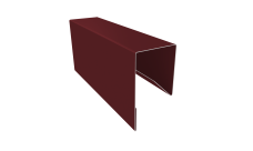 Планка П-образная заборная 17 Grand Line 0,45 ПЭ двухсторонний с пленкой RAL 3005 красное вино (2м)