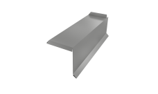 Планка торцевая сегментная 30мм Правая 0,45 PE с пленкой RAL 9006 бело-алюминиевый