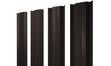 Штакетник М-образный B с прямым резом Grand Line 0,45 Drap TX RR 32 темно-коричневый