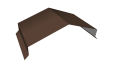 Парапетная крышка угольная 390мм Grand Line 0,45 Drap TX RAL 8017 шоколад (2,5м)