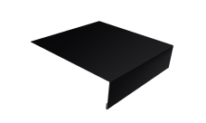 Планка лобовая/околооконная простая 190х50 0,45 Drap ST RAL 9005 черный (2м)