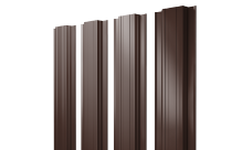 Штакетник Прямоугольный с прямым резом Grand Line 0,5 Satin Matt TX RAL 8017 шоколад