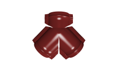 Тройник Y конька полукруглого 0,45 PE с пленкой RAL 3011 коричнево-красный