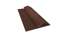 Планка финишная Блок-Хаус новый Grand Line 0,45 Принт Элит Шоколадное дерево TwinColor (2м)