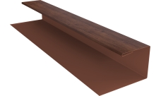 Планка П-образная Экобрус Grand Line 0,45 Принт Премиум Бразильская вишня Фреш TwinColor (2м)