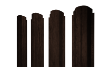 Штакетник П-образный A фигурный Grand Line 0,45 Print-Double Premium Antique Wood