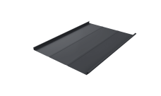 Фальц двойной стоячий Line Grand Line 0,5 Rooftop Бархат с пленкой на замках RAL 7024 мокрый асфальт